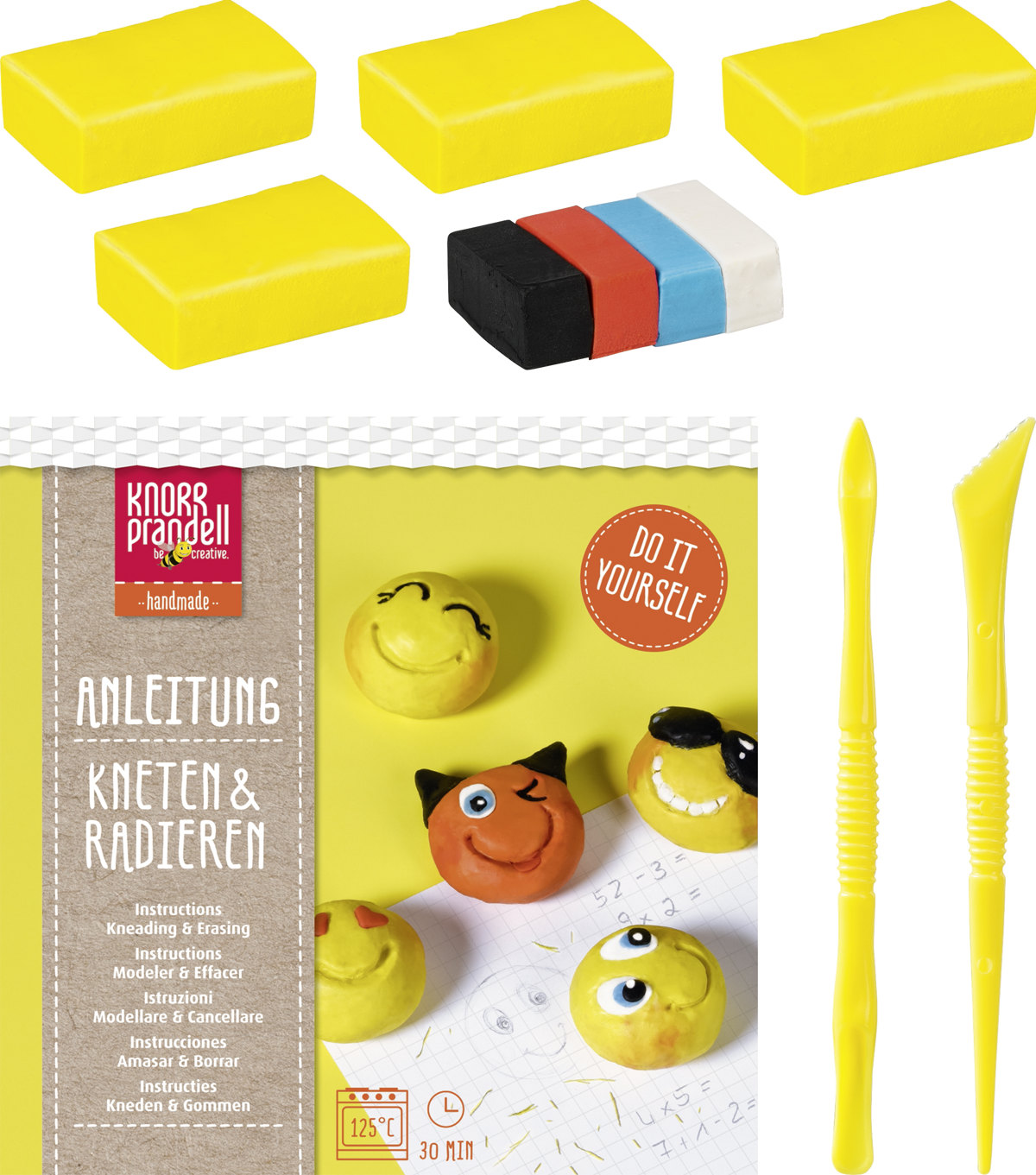 Plasticine+vaatjes set Be Happy